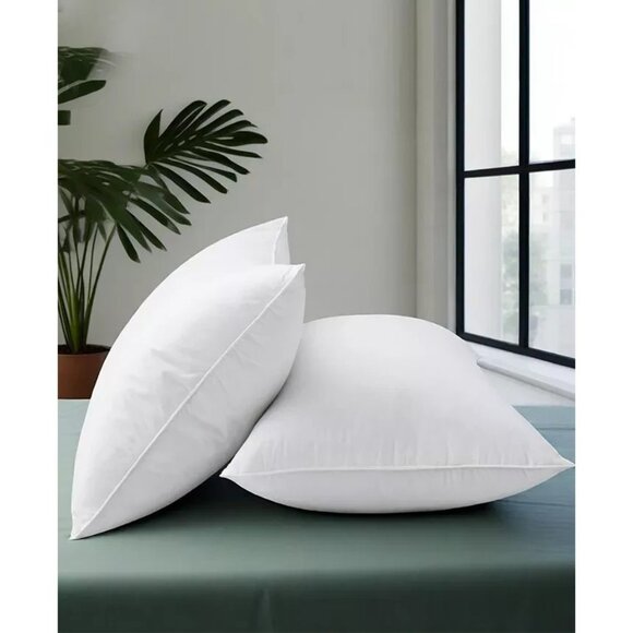 UNIKOME Medium Firm Goose Down Feather Pillow Set  of 2 King MSRP $210 - Picture 3 of 3
